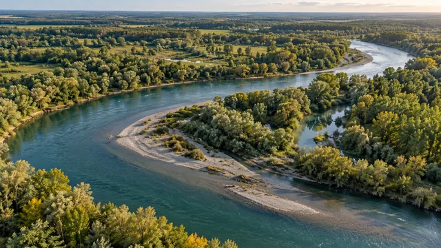 AI ilustracija nizinske rijeke i poplavne šume; ne prikazuje određenu lokaciju.