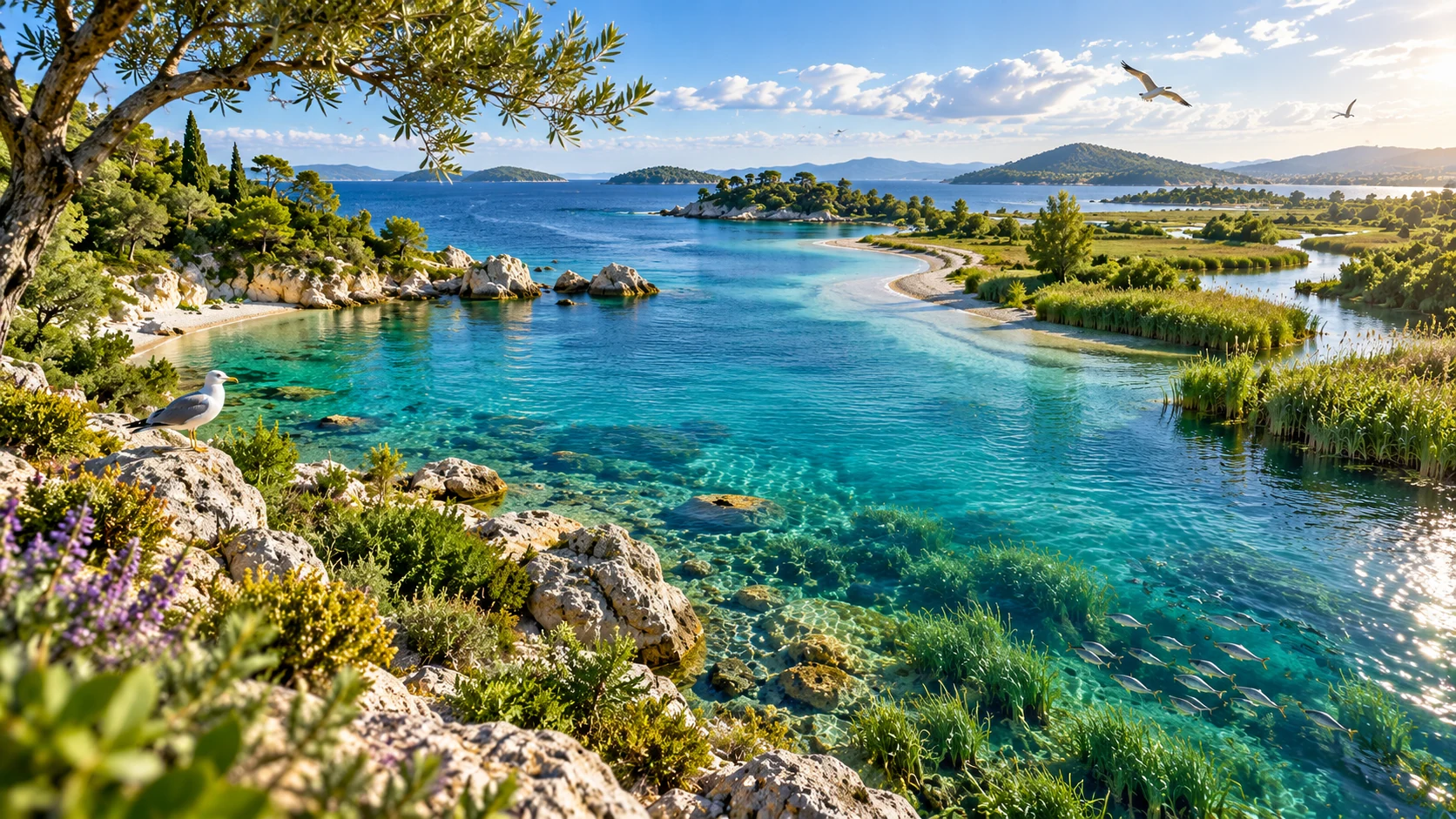 AI ilustracija iz arhive Ekologija.hr. Ne prikazuje gala večer, Paklene otoke, Vransko jezero ni dokumentirani projektni zahvat.